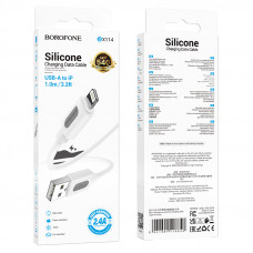 Кабель BOROFONE BX114 Structure silicone charging data cable iP White (6941991116858)