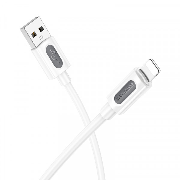 Кабель BOROFONE BX114 Structure silicone charging data cable iP White (6941991116858)