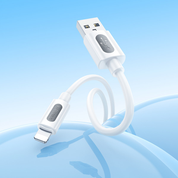 Кабель BOROFONE BX114 Structure silicone charging data cable iP White (6941991116858)