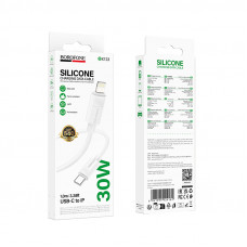 Кабель BOROFONE BX123 Leya PD30W silicone charging data cable iP White (6941991124181)