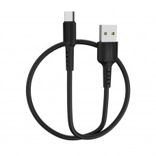 Кабель BOROFONE BX16 USB to Type-C 2A, 1m, PVC, TPE connectors, Чорний