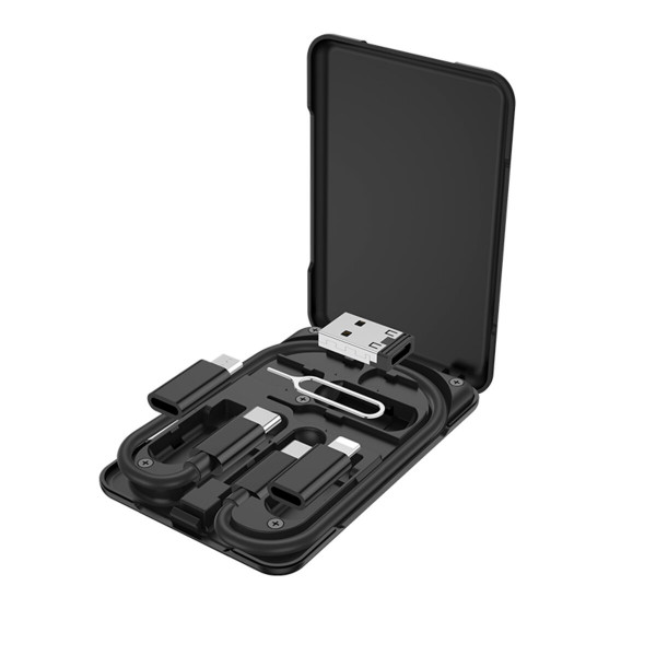 Кабель HOCO U86 Treasure charging data cable with storage case Black
