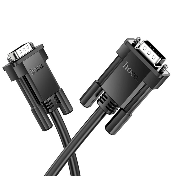 Кабель HOCO US11 VGA male to VGA male HD data cable(L=1M) Black