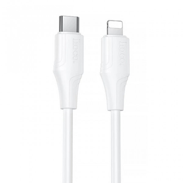 Кабель HOCO X124 Bien silicone charging data cable iP white (6942007664417)
