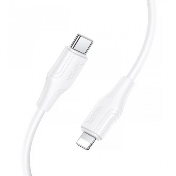 Кабель HOCO X124 Bien silicone charging data cable iP white (6942007664417)