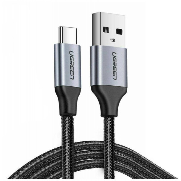 Кабель UGREEN US288 USB-A 2.0 to USB-C Cable Nickel Plating Aluminum Braid 1m (Black) (UGR-60126)