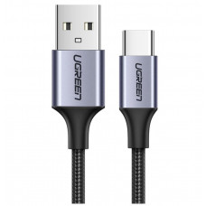 Кабель UGREEN US288 USB-A 2.0 to USB-C Cable Nickel Plating Aluminum Braid 1m (Black) (UGR-60126)