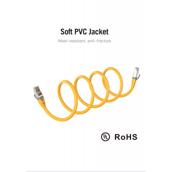 Кабель Vention Cat.6A SFTP Patch Cable 1.5M Жовтий