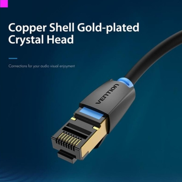 Кабель Vention Cat.8 SFTP Patch Cable 15M Чорний (IKABN)