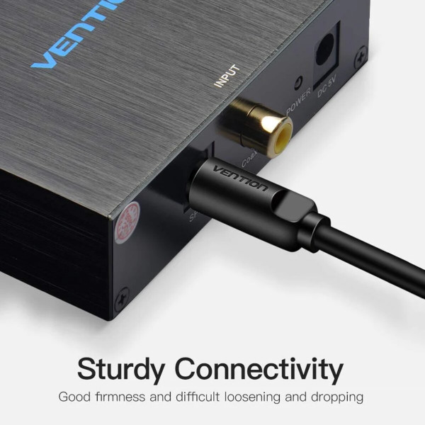 Кабель Vention Optical Fiber Audio Cable 1.5M Чорний (BAEBG)