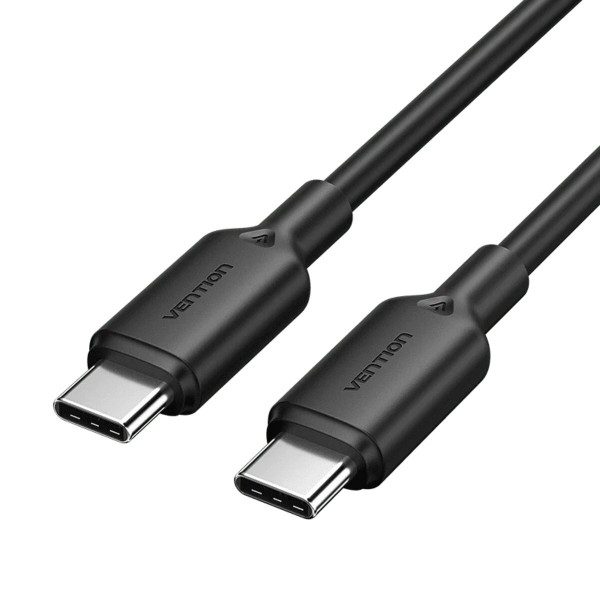 Кабель Vention USB 2.0 Type-C Male to Type-C Male 3A Cable 1M Чорний PVC Type