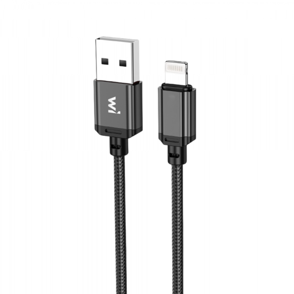 Кабель Wibrand Cobra nylon charging data cable for iP 1m Black (WI.DC/CO1B-UL)