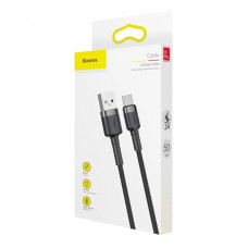 Кабель Baseus Cafule Cable USB For Type-C 3A 0.5m Gray+Black (CATKLF-AG1)