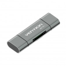 Картрідер Vention USB3.0 Multi-function Card Reader Gray Metal Type (CCHH0)