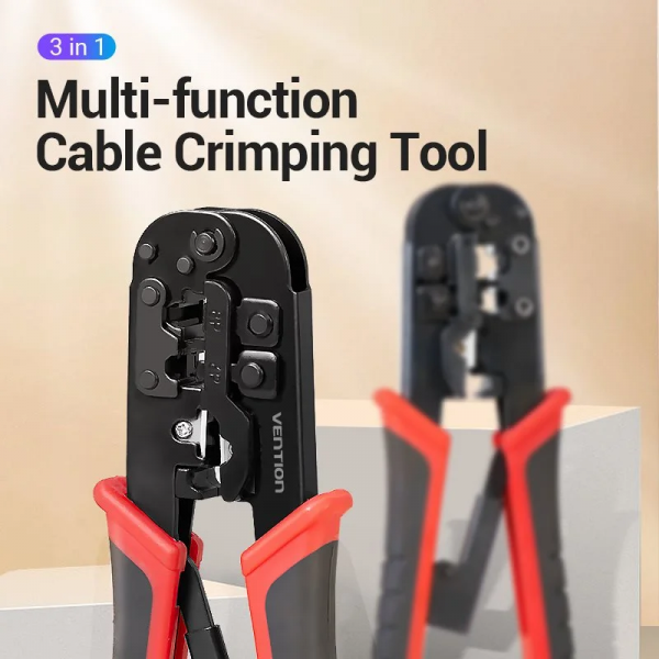 Крімпер Vention Multi-function Crimping Tool Ratchet Type Чорний (KEAB0)