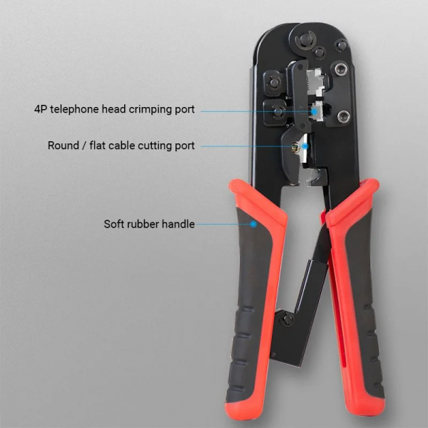 Крімпер Vention Multi-function Crimping Tool Ratchet Type Чорний (KEAB0)