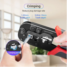Крімпер Vention Multi-function Crimping Tool Ratchet Type Чорний (KEAB0)