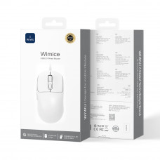 Маніпулятор миша бездротова WIWU USB2.0 Wired Mouse WM111 White (6977703656886)