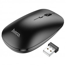 Маніпулятор миша HOCO GM15 Art dual-mode business wireless mouse Black (6931474760579)