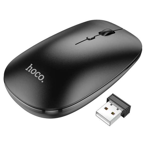 Маніпулятор миша HOCO GM15 Art dual-mode business wireless mouse Black (6931474760579)