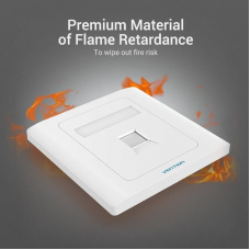 Мережева розетка Vention 1 Port keystone Jack Wall Plate Білий 86 Type (IFAW0)