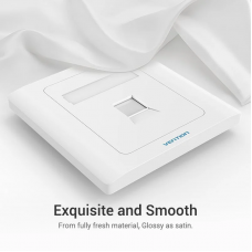 Мережева розетка Vention 1 Port keystone Jack Wall Plate Білий 86 Type (IFAW0)