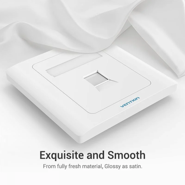 Мережева розетка Vention 1 Port keystone Jack Wall Plate Білий 86 Type (IFAW0)