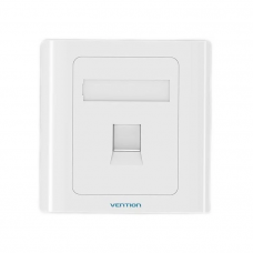 Мережева розетка Vention 1 Port keystone Jack Wall Plate Білий 86 Type (IFAW0)