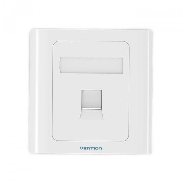 Мережева розетка Vention 1 Port keystone Jack Wall Plate Білий 86 Type (IFAW0)