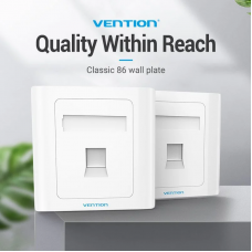 Мережева розетка Vention 1 Port keystone Jack Wall Plate Білий 86 Type (IFAW0)