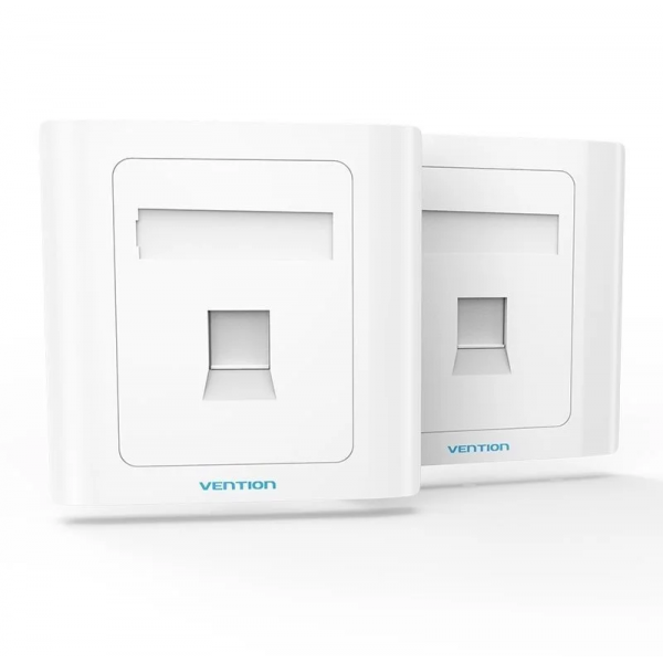 Мережева розетка Vention 1 Port keystone Jack Wall Plate Білий 86 Type (IFAW0)