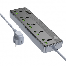 Мережевий подовжувач BOROFONE BAC4A Lord 5 position socket(1C3A)(EU) Чорний