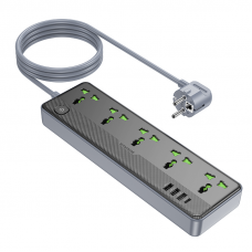 Мережевий подовжувач BOROFONE BAC4A Lord 5 position socket(1C3A)(EU) Чорний