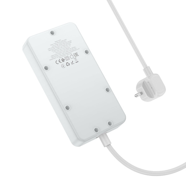 Мережевий подовжувач HOCO AC8A Storm 3-position socket(PD30W/1C3A) Білий
