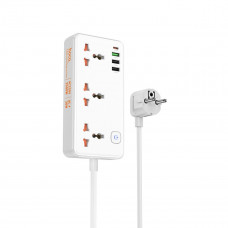 Мережевий подовжувач HOCO AC8A Storm 3-position socket(PD30W/1C3A) Білий
