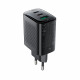Мережевий зарядний пристрій ACEFAST A108 PD67W GaN (2*USB-C+USB-A) charger Black (6974316284048)