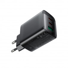 Мережевий зарядний пристрій ACEFAST A108 PD67W GaN (2*USB-C+USB-A) charger Black (6974316284048)