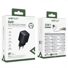 Мережевий зарядний пристрій ACEFAST A118 PD30W mini GaN USB-C fast charger (6974316284994)