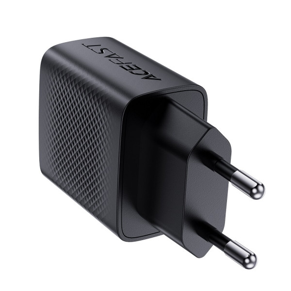Мережевий зарядний пристрій ACEFAST A78 PD20W GaN (USB-A+USB-C) charger Чорний