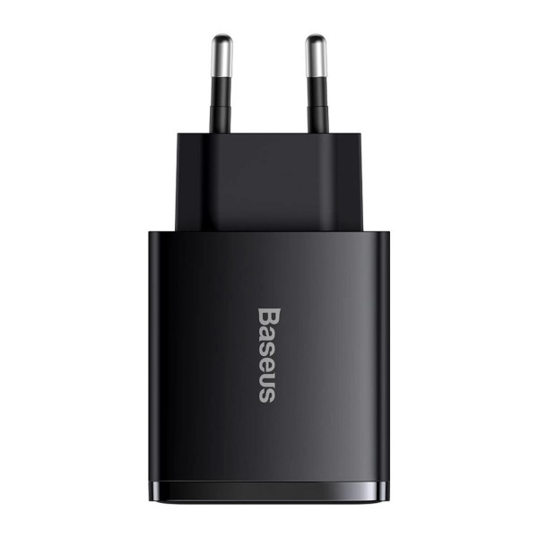 Мережевий зарядний пристрій Baseus Compact Quick Charger 2U+C 30W EU Чорний