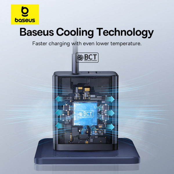 Мережевий зарядний пристрій Baseus Cube Fast Charger C+U 30W EU Cluster Black