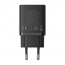 Мережевий зарядний пристрій Baseus Cube Fast Charger C+U 30W EU Cluster Black