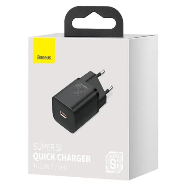 Мережевий зарядний пристрій Baseus Super Si Quick Charger 1C 25W EU Black