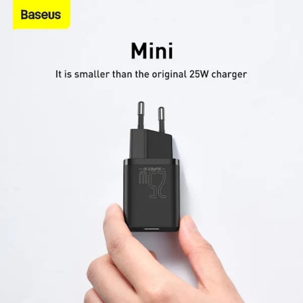 Мережевий зарядний пристрій Baseus Super Si Quick Charger 1C 25W EU Black