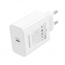Мережевий зарядний пристрій BOROFONE BA107A Stellar single port PD30W charger (EU) White (6941991125348)