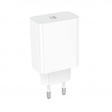 Мережевий зарядний пристрій BOROFONE BA107A Stellar single port PD30W charger (EU) White (6941991125348)