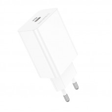 Мережевий зарядний пристрій BOROFONE BA21A Pro Long journey single port PD20W charger White (6941991111402)