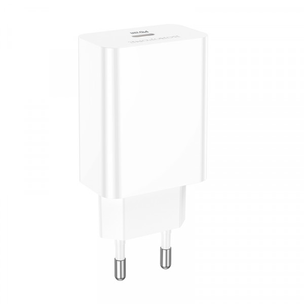 Мережевий зарядний пристрій BOROFONE BA21A Pro Long journey single port PD20W charger White (6941991111402)