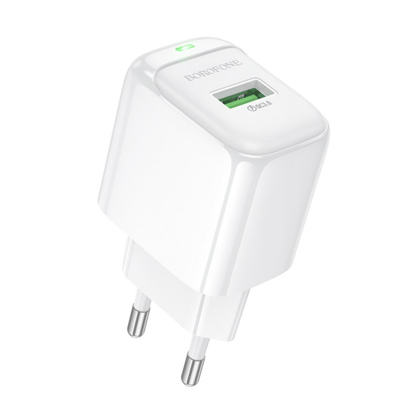 Мережевий зарядний пристрій BOROFONE BAS42A Potential single-port QC3.0 charger(EU) Білий