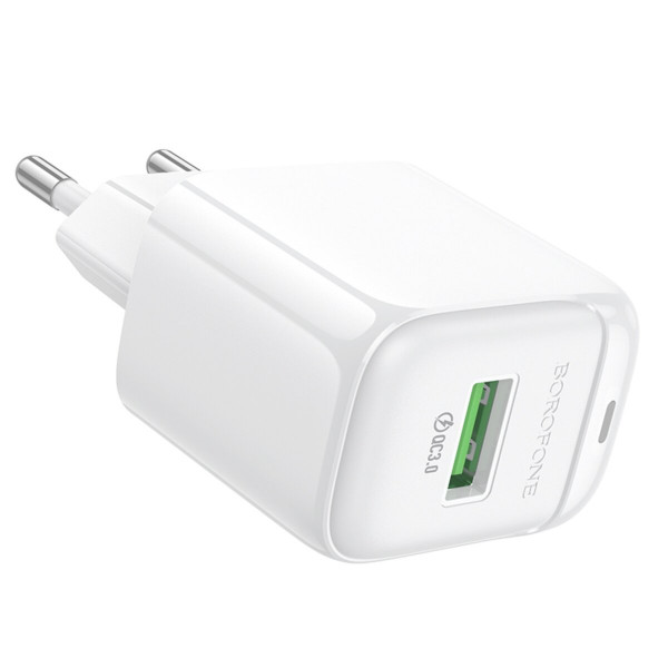 Мережевий зарядний пристрій BOROFONE BAS42A Potential single-port QC3.0 charger(EU) Білий